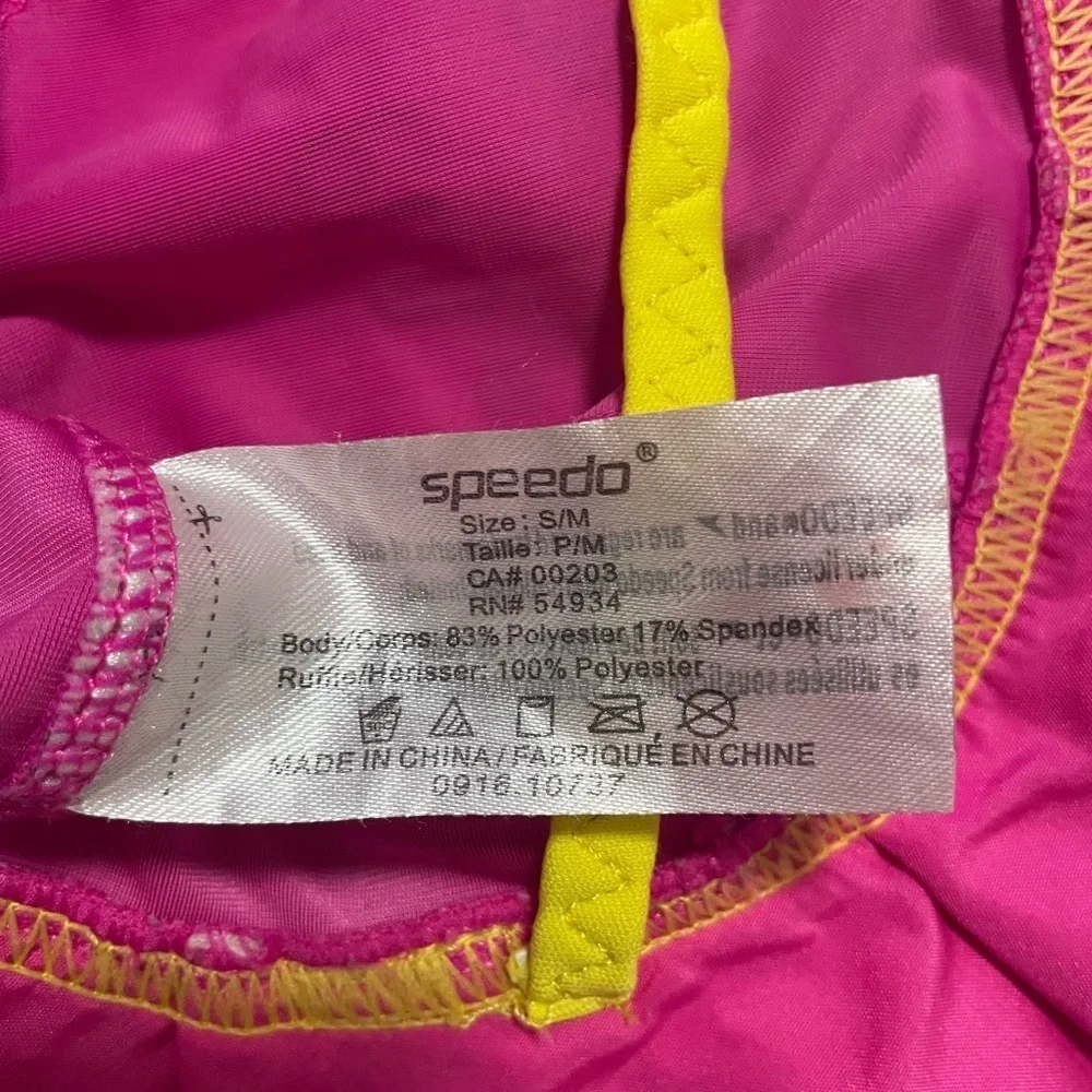 Speedo‎ Kids Swim Cap - Pink and Yellow